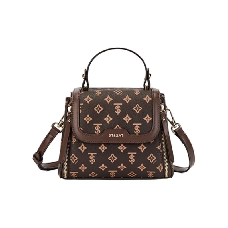 ST&SAT PVC Crossbody Handbags Regular Women's Coffee/Khaki-1