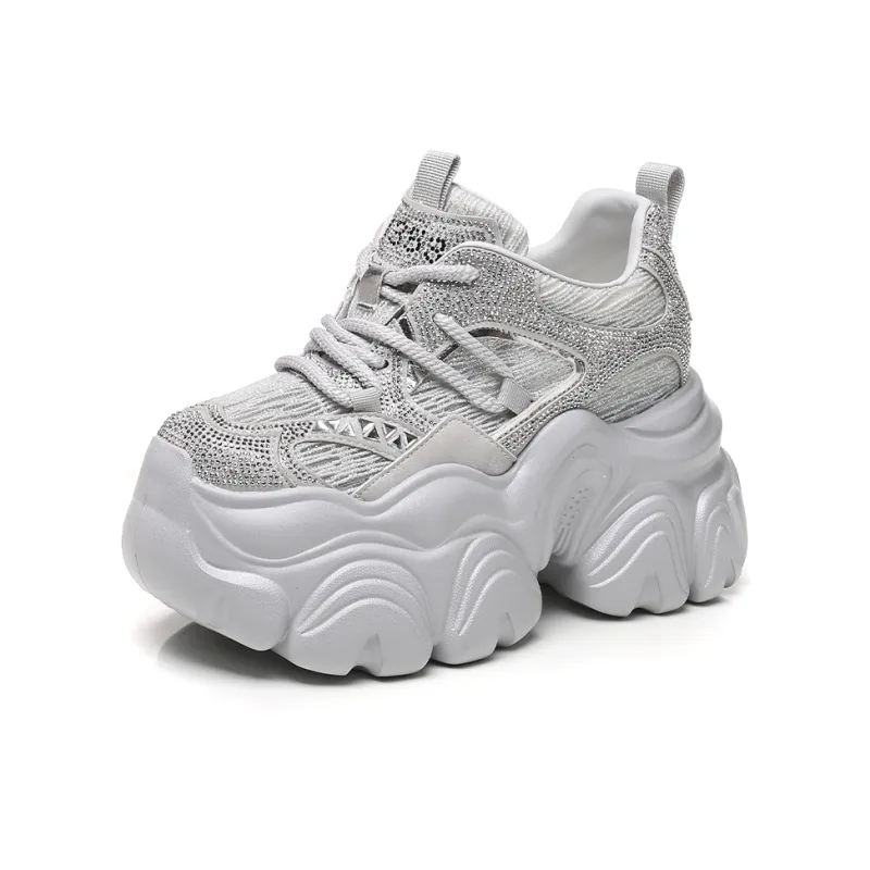 NRDROFFICIAL Cushioning, Slip Resistant, And Abrasion Resistant Low Top Chunky Sneakers Women's-5