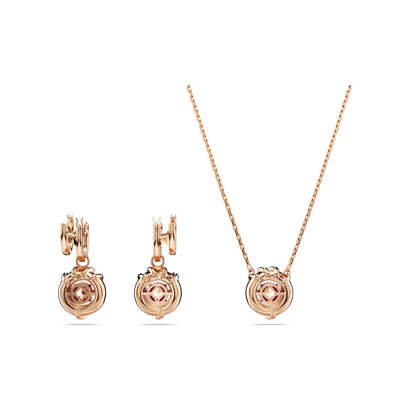 Swarovski Cubic Zirconia Faux Crystal Rose Gold-Tone Plated Necklaces Women's Rose Gold-1