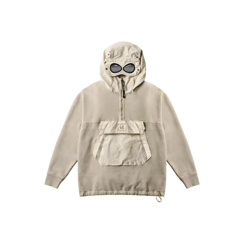 PALACE X C.P. Company Fleece Old Goggle Hood-3