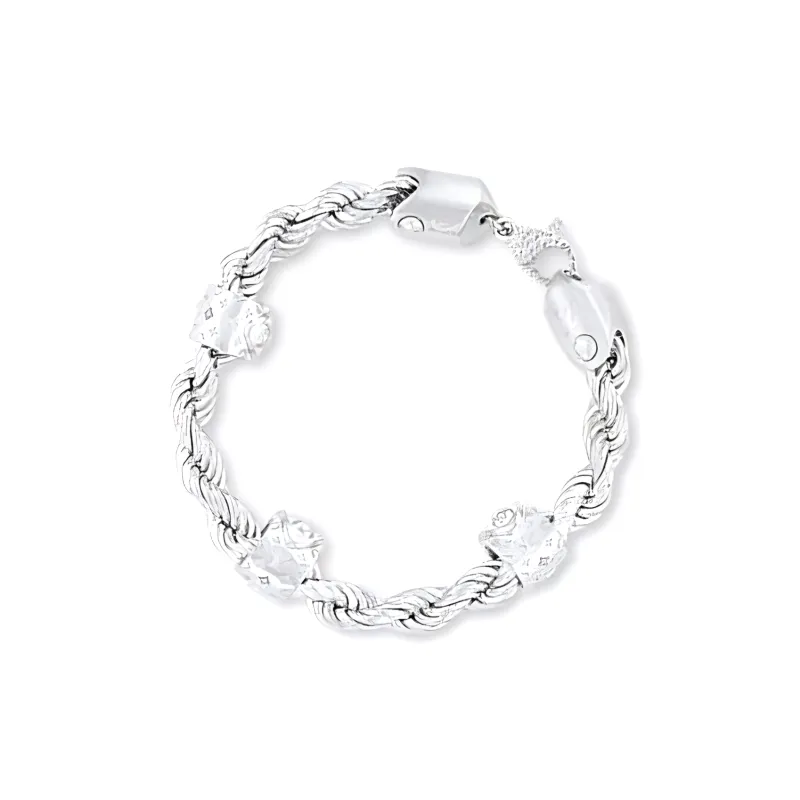 LOUIS VUITTON Metal Bracelets Men's Silver-1