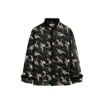 XUANSHENG Puffer Jacket Men's Thousand Paper Cranes
