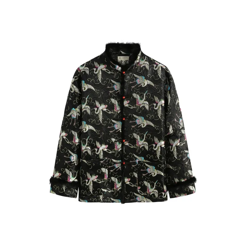 XUANSHENG Puffer Jacket Men's Thousand Paper Cranes-0