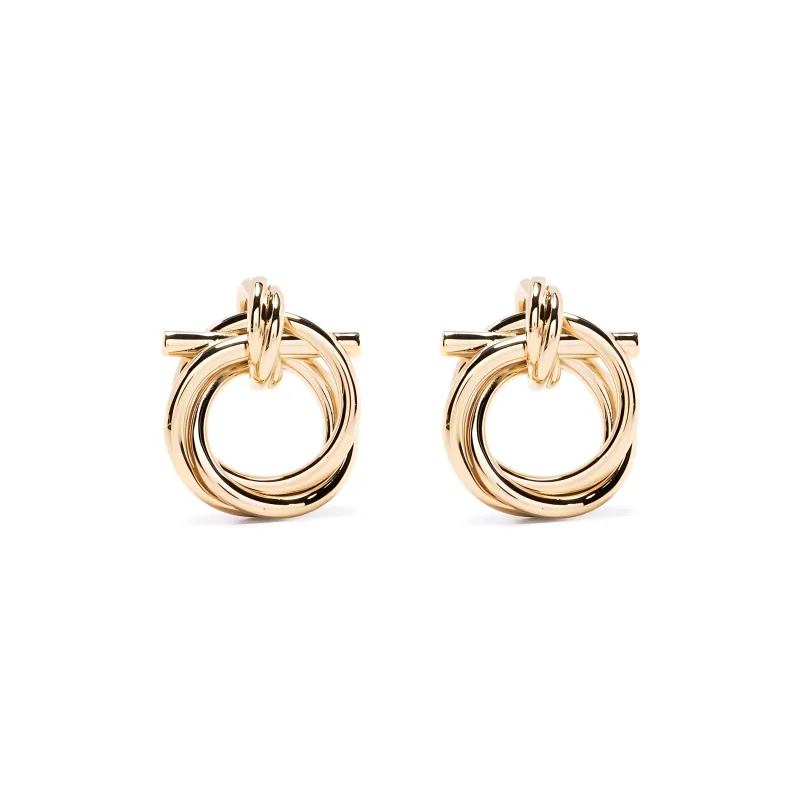 Ferragamo Gancini Stud Earrings-0