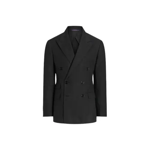 Polo Ralph Lauren Kent Hand-Tailored Linen Suit Jacket Business Suit Men's Black