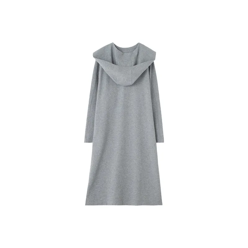 SOON FLOWER Long Sleeved Dress Women's Heather Gray-1