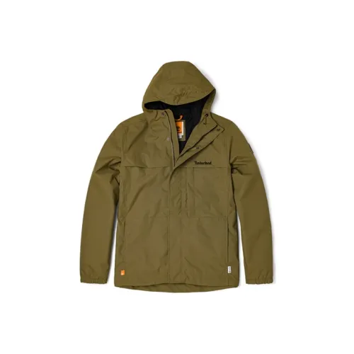 Timberland Outdoor Hiking Waterproof And Windproof Windbreaker Jacket Unisex Dark Olive Green