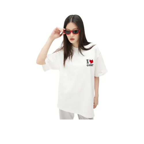 GOST 화이트 남녀공용 티셔츠