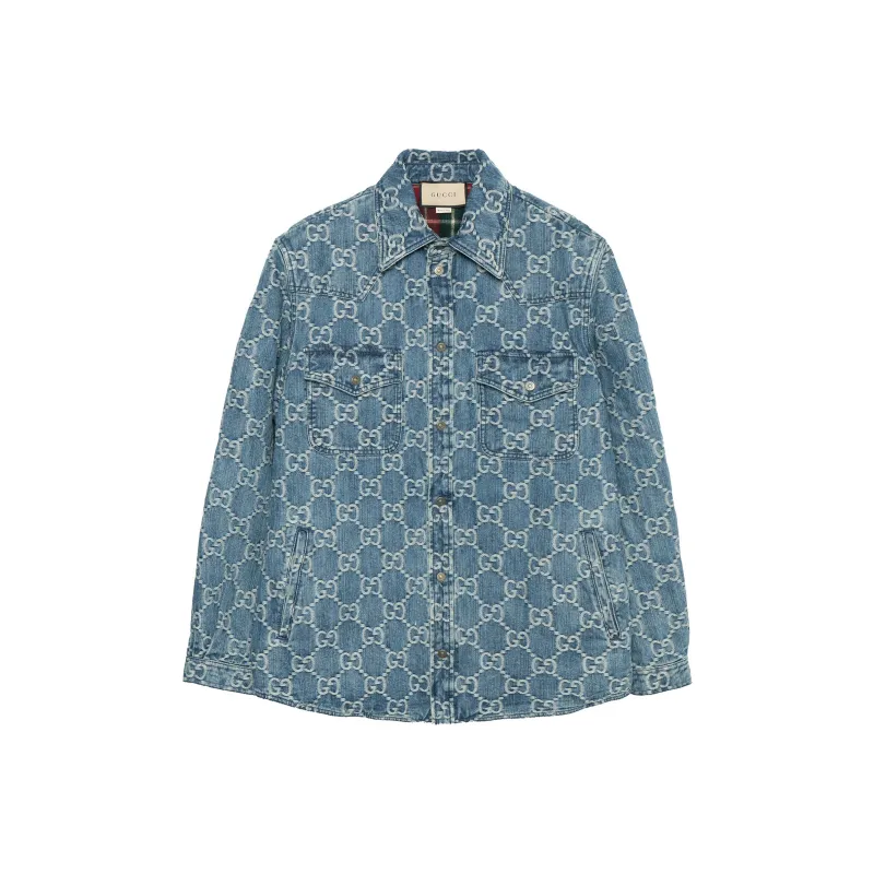 GUCCI Gg Jacquard Denim Jacket-0
