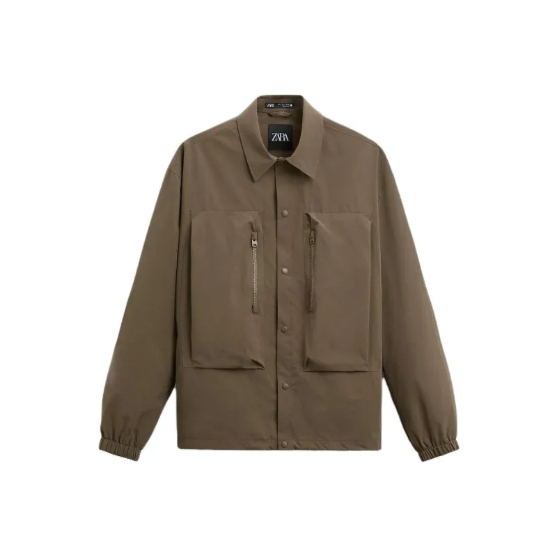 ZARA Jackets Men Tan-0