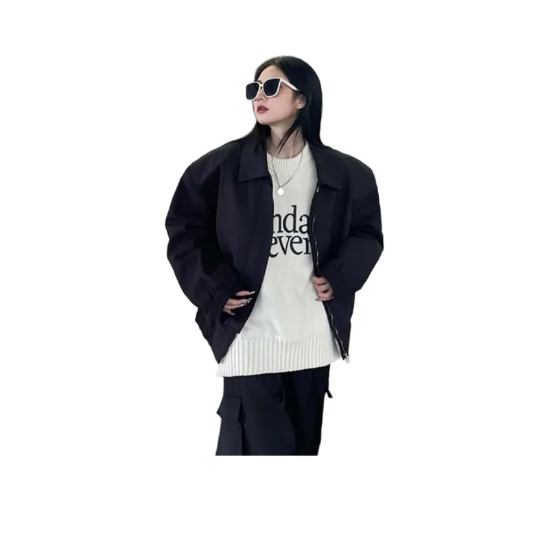 Trendy Unlined Jacket Single Item Unisex Khaki Color-7