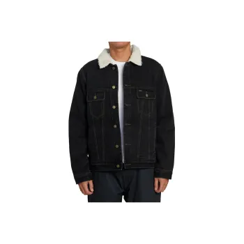 RVCA Denim Jackets Men Dark Blue