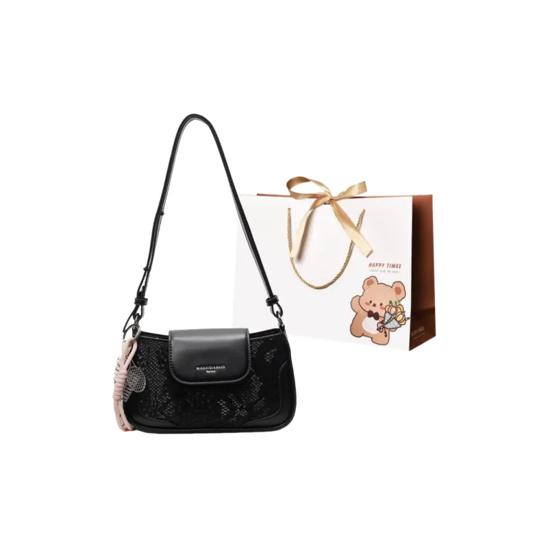 ERANGBEAR PU Shoulder Bag, Crossbody Bag Women's Silver/Black/Ecru/Pink-2