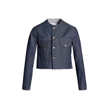 Maison Margiela Denim Jackets Unisex Blue