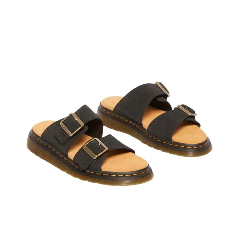 Dr. Martens Josef Suede Slide Sandals Black E.H. Suede-2