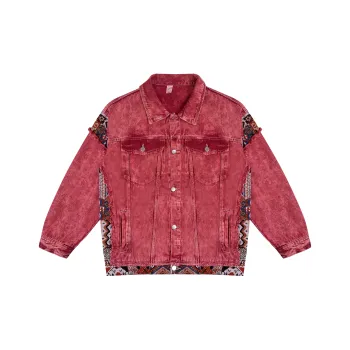 FOREVER 21 Denim Jacket Unisex Pink
