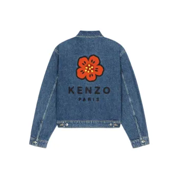 KENZO X Nigo Boke Flower Embroidered Denim Tracker Jacket