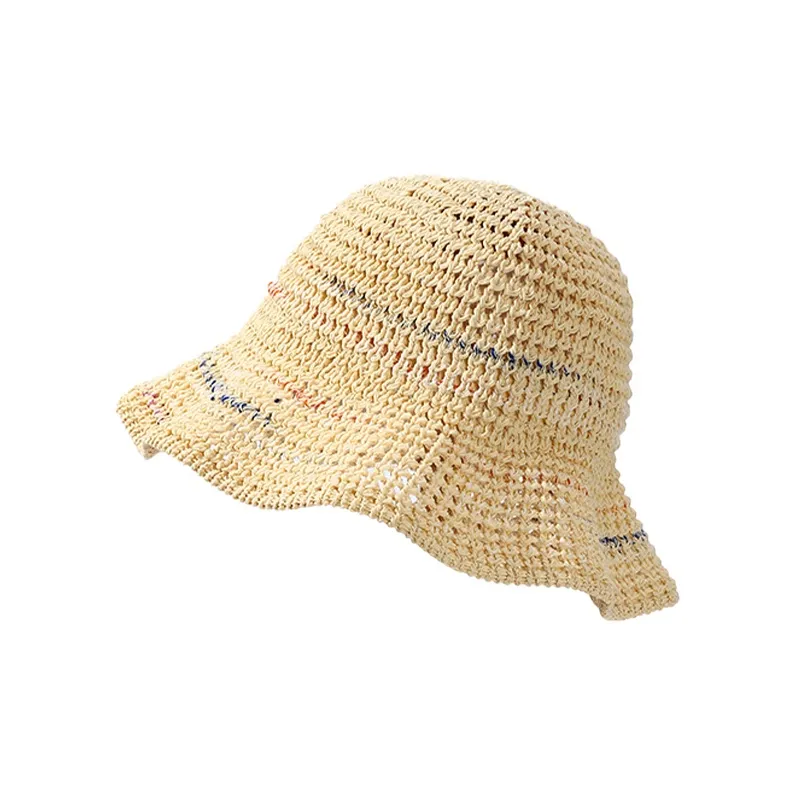 15 MINS Imitation Papyrus Bucket Hats Women's-4