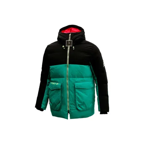 JORDAN Down Jackets Men Black Green Multicolor
