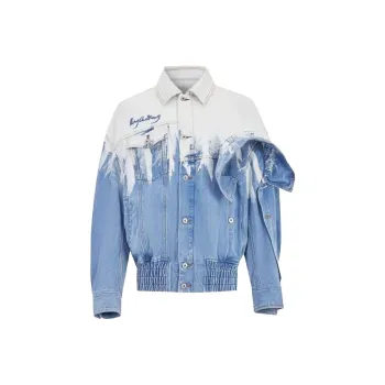 Feng Chen Wang Denim Jacket Unisex Blue White