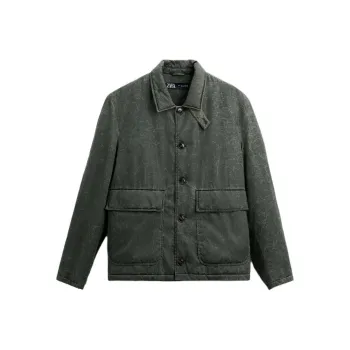 ZARA Jackets Coats Men's Dark Green