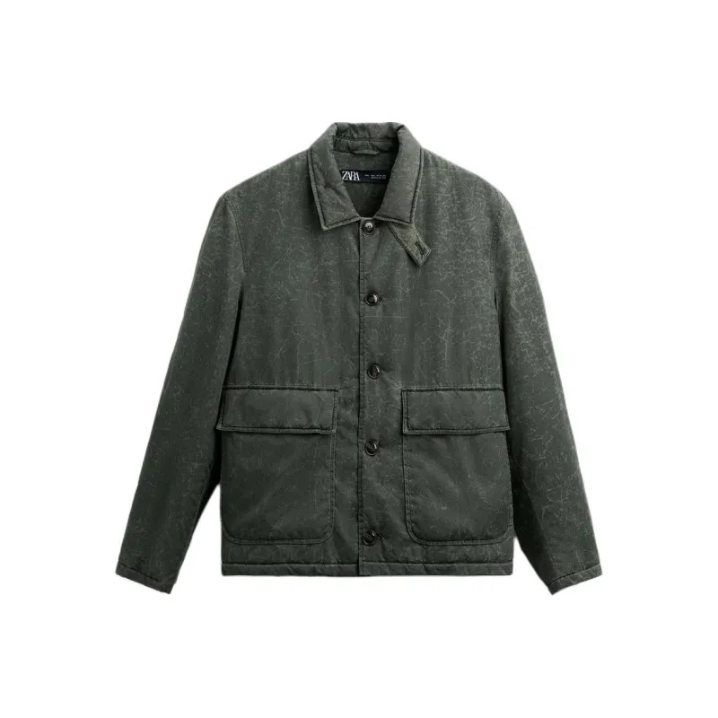 ZARA Jackets Coats Men's Dark Green-0