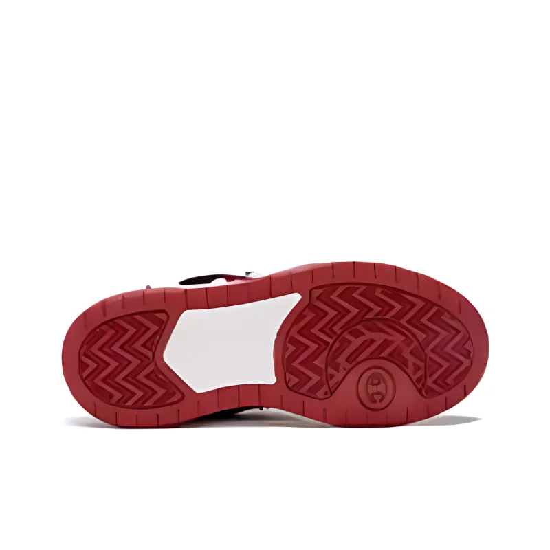 Champion Valve V2 Puffy Shoes Slip Resistant Cushioning Low Top Skateboard Shoes Unisex Red-3