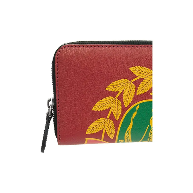 Burberry Sheepskin Wallet Unisex Red-4