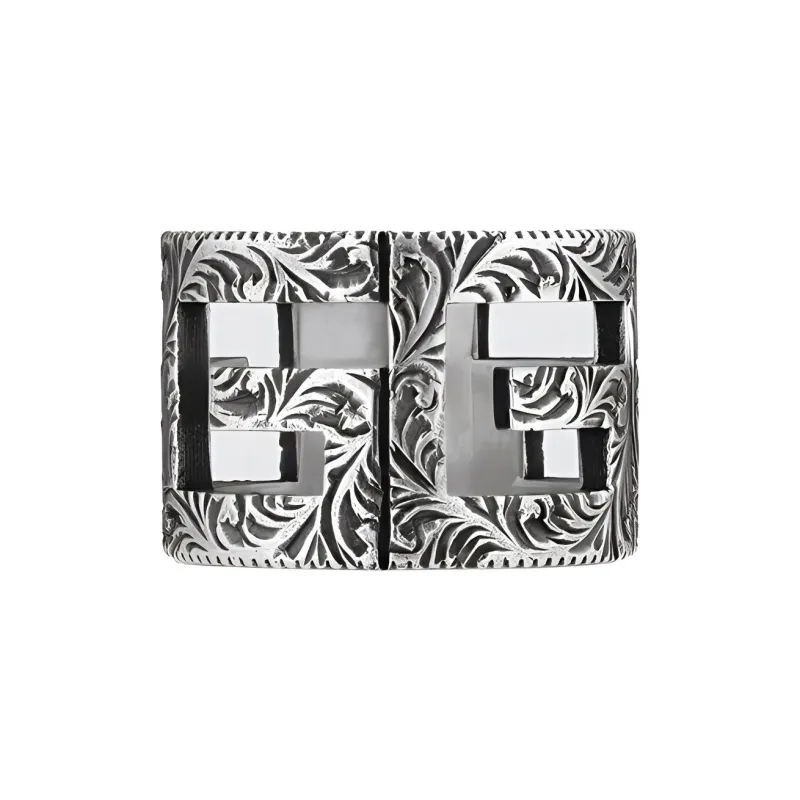 GUCCI Cubed G Motif Logo Ring-1