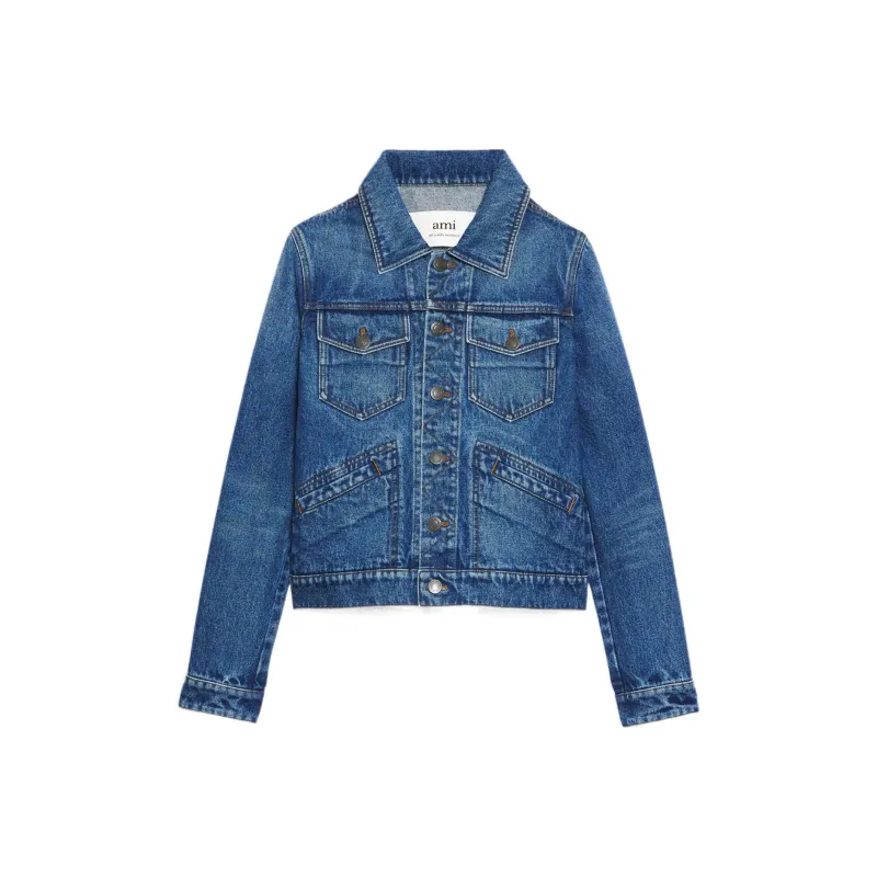 AMIPARIS Denim Jacket Men's Blue-0