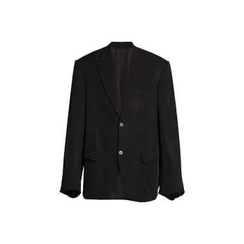 Balenciaga Single-Breasted Oversized Blazer