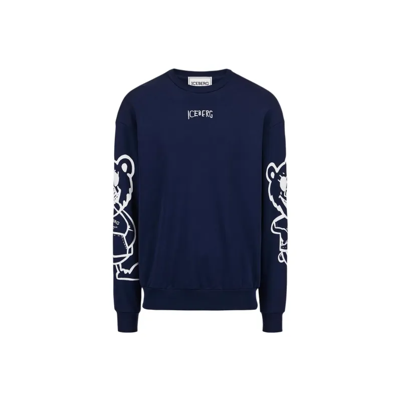 Iceberg Logo Embroidered Crewneck Sweatshirt-0