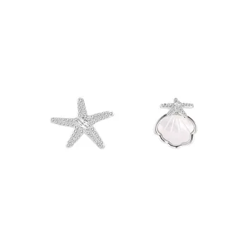 Peach Tea Starfish Shell AB Style Ear Earrings Women's