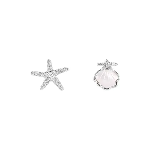 Peach Tea Starfish Shell AB Style Ear Earrings Women's