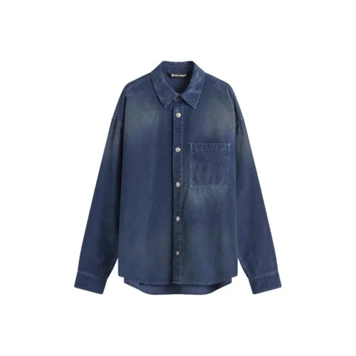 PALM ANGELS Curved Logo Corduroy Overshirt