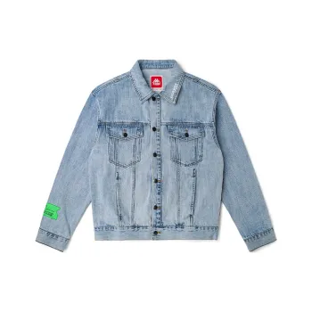 Kappa Denim Jacket Spring And Autumn Unisex Glacier Blue