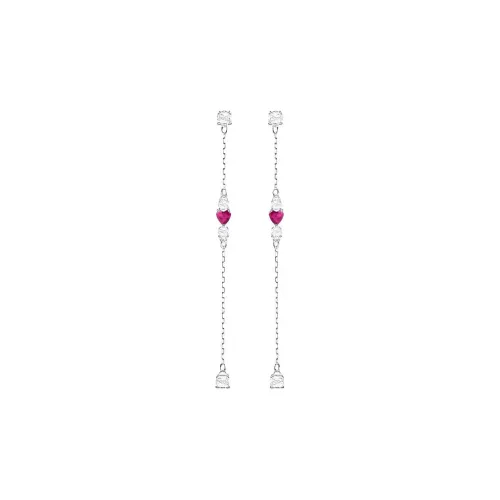 Swarovski Love Stud Earrings Women's Silver