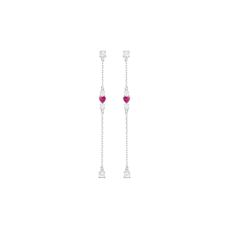 Swarovski Love Stud Earrings Women's Silver-0