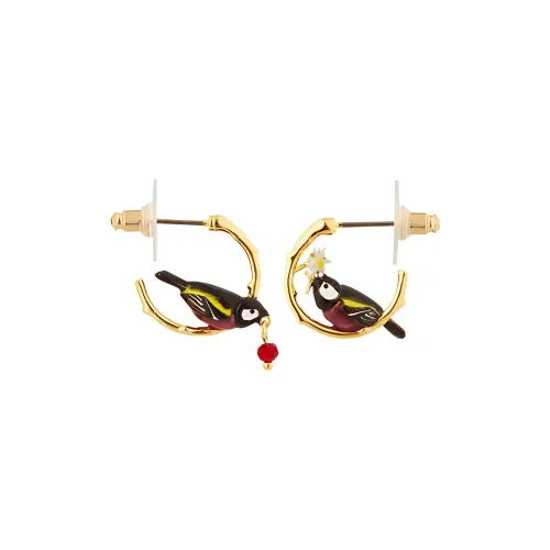 LES NEREIDES Gold Plated Stud Earrings Women's Gold