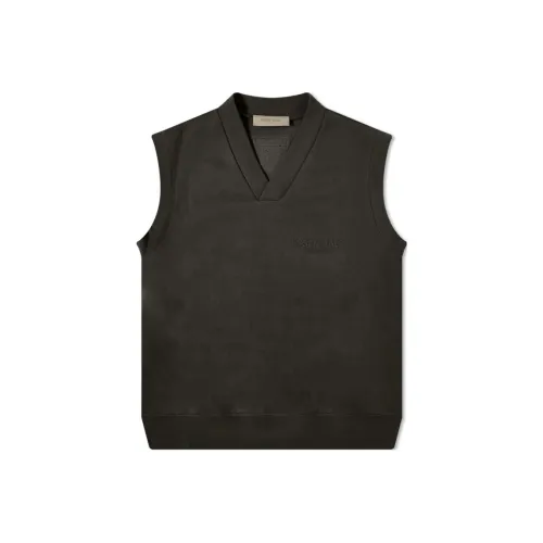 Fear Of God Essentials Military Nylon Hooded Jacket Vests Men Black