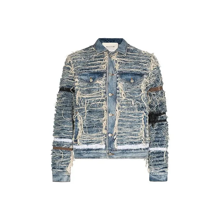 1017 ALYX 9SM X Blackmeans Shredded Denim Jacket-0