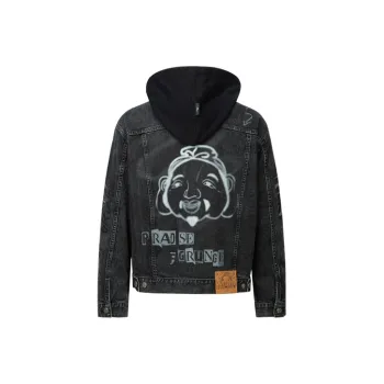 EVISU Denim Jackets Men Black