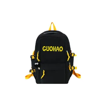 BRABOSTON Nylon Backpack Unisex Black/Red/Yellow/Blue