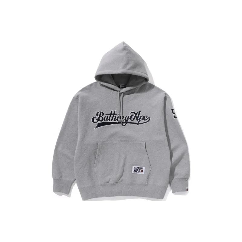 Bape Baseball Logo Relaxed Fit Pullover Hoodie-2
