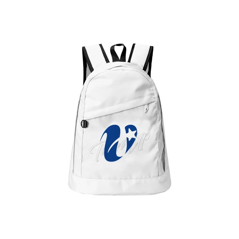 QRST NOT For US Collaboration Polyester Backpack Unisex White-5