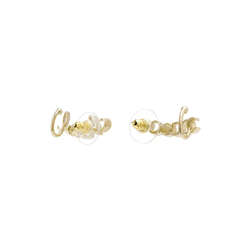 CHANEL Stud Earrings Women's Gold-2