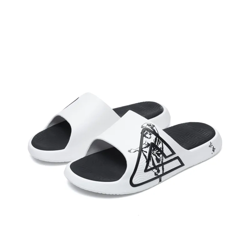PEAK Extreme National Creativity Slip Resistant Abrasion Resistant Cushioning Slide Slippers Men's Mismatched Wing Chun-1