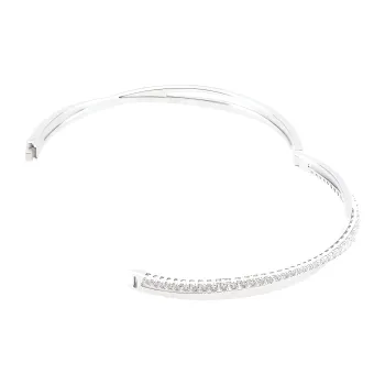 Swarovski Rhodium-Plated Metal Bangles Women's Silver