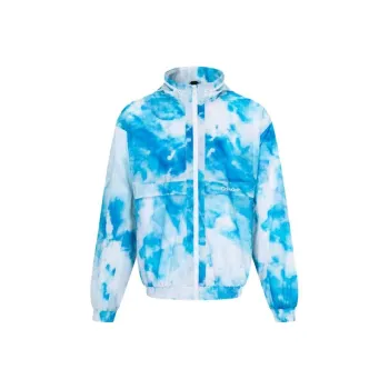 CALVIN KLEIN Jacket Men's Blue And White Printing And Dyeing