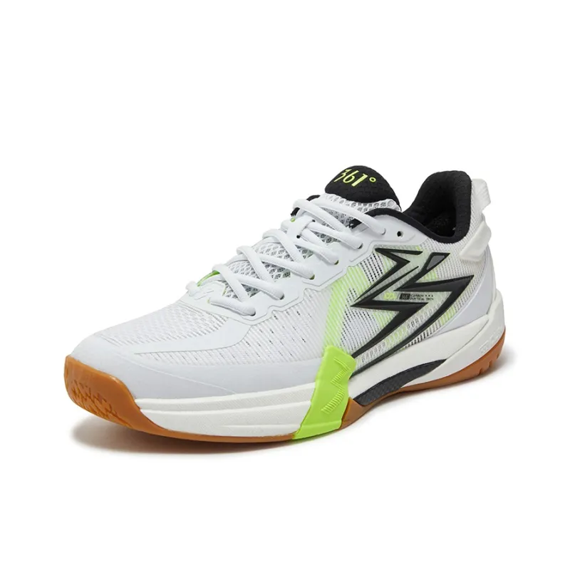 361° Slip Resistant, Breathable, And Supportive Low Top Badminton Shoes Unisex White Yellow-1